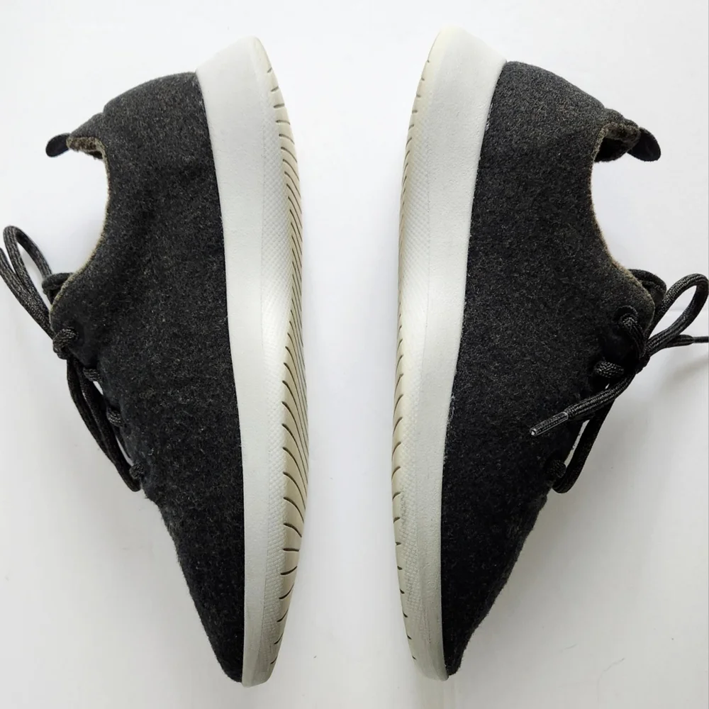 Allbirds Lace-Up Merino Wool Runners In Dark Gray, Mens Size 9